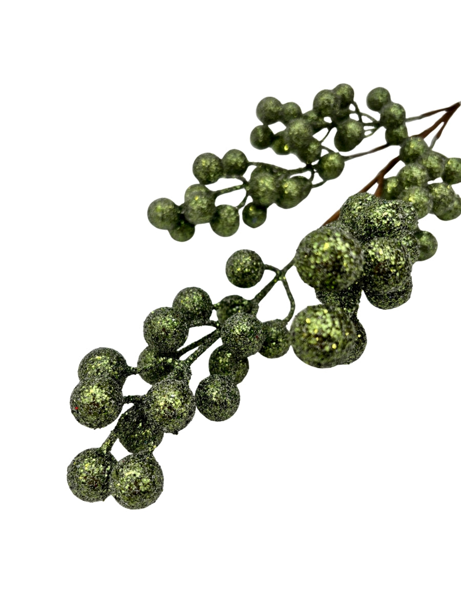 Glitter Berry Spray Green 26''